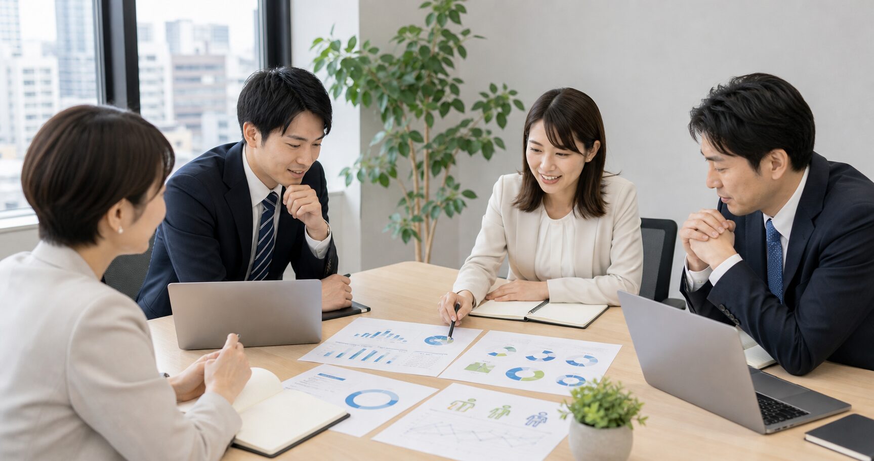 健康経営の観点で職場の健康指標を確認する会議