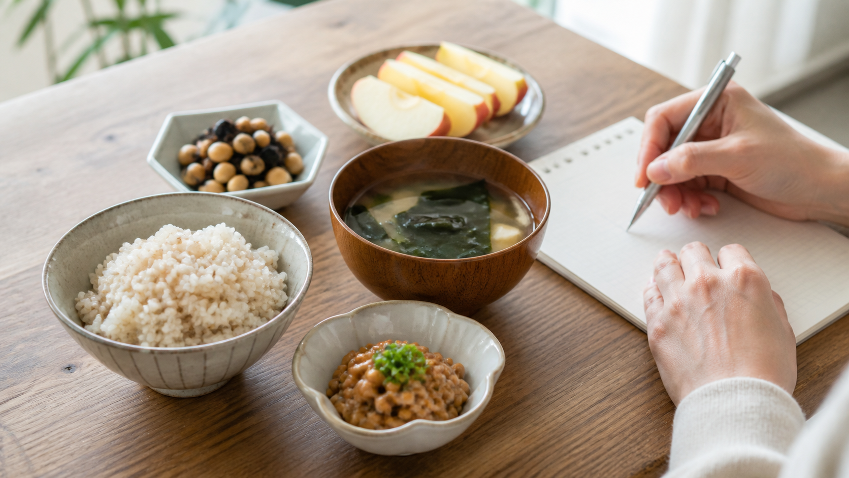 食物繊維を少し足す食事例